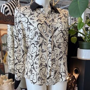 Catherine Malandrino Parisian Print Blouse